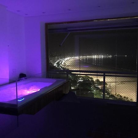 Maravilhoso Apto Vista Mar Jacuzzi Wi Fi Pe Areia Santos  Bagian luar foto
