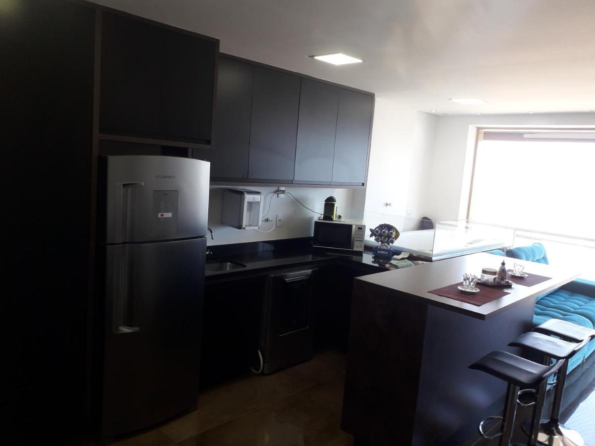 Maravilhoso Apto Vista Mar Jacuzzi Wi Fi Pe Areia Santos  Bagian luar foto