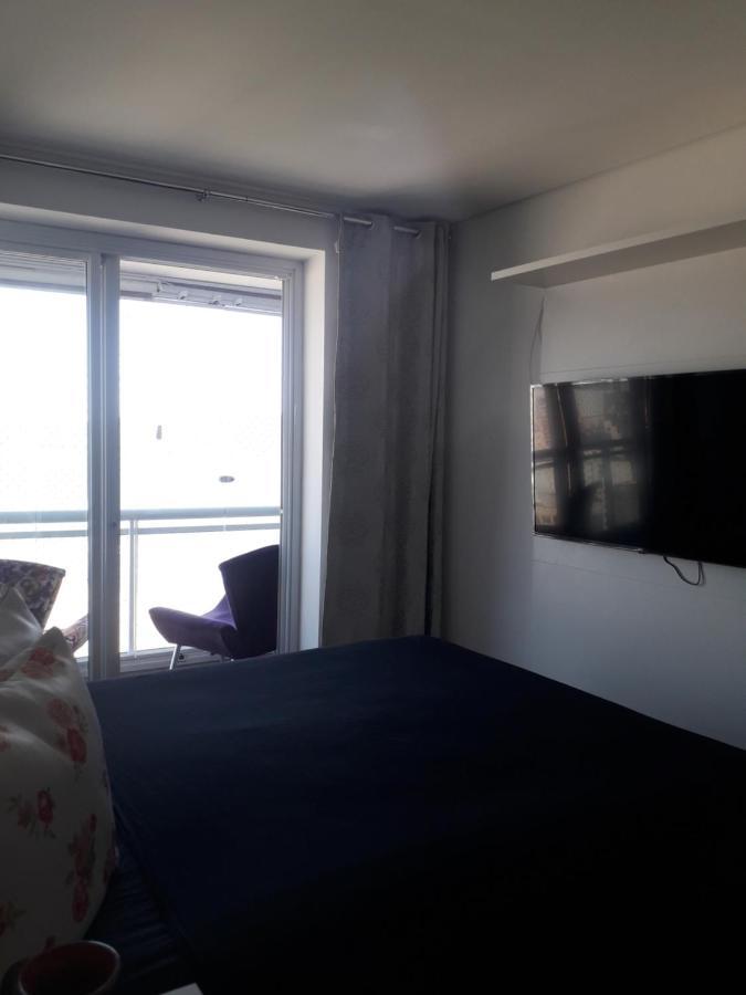 Maravilhoso Apto Vista Mar Jacuzzi Wi Fi Pe Areia Santos  Bagian luar foto