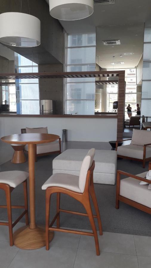 Maravilhoso Apto Vista Mar Jacuzzi Wi Fi Pe Areia Santos  Bagian luar foto