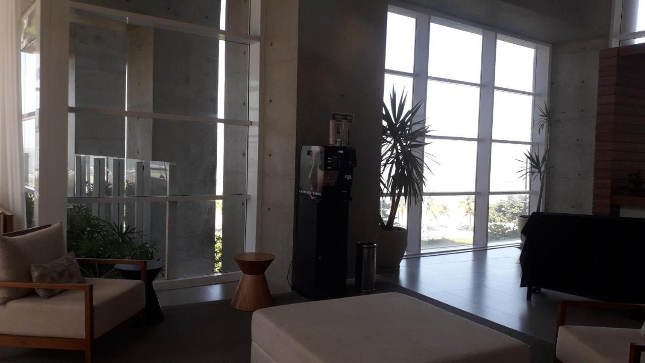 Maravilhoso Apto Vista Mar Jacuzzi Wi Fi Pe Areia Santos  Bagian luar foto