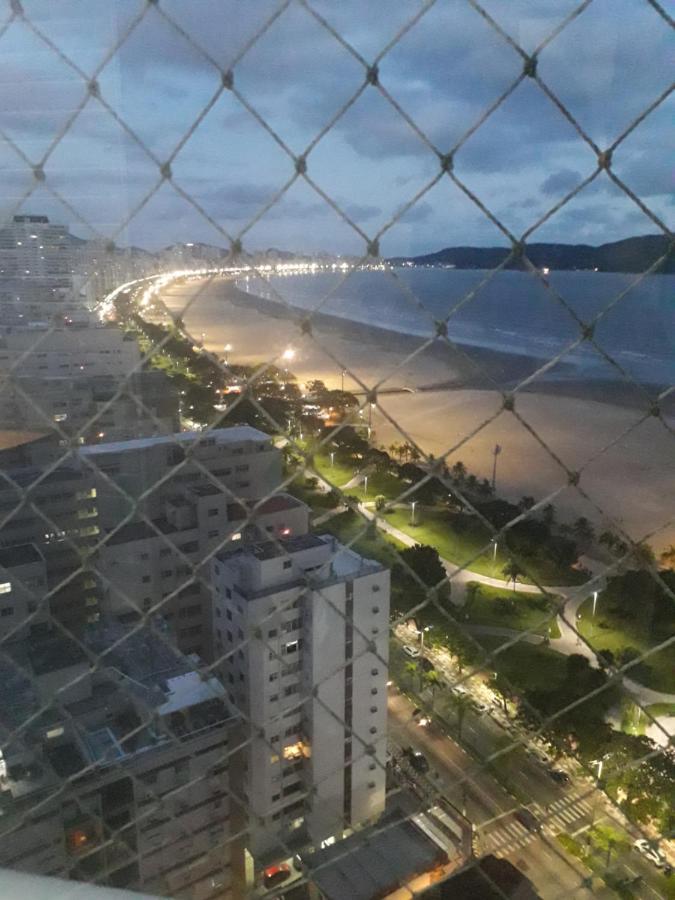 Maravilhoso Apto Vista Mar Jacuzzi Wi Fi Pe Areia Santos  Bagian luar foto