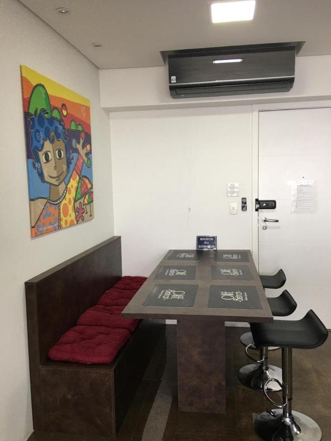 Maravilhoso Apto Vista Mar Jacuzzi Wi Fi Pe Areia Santos  Bagian luar foto